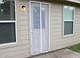 Magnetic Mesh Screen Door - Fits 34 x 82 Doors - No Tools Velcro Installation (White) [並行輸入品]