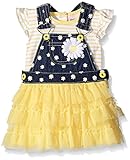 Little Lass Baby Girls' 2 Piece Tutu Skirtall Set Ruching Yellow 6-9 Months [並行輸入品]