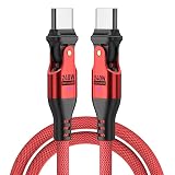 PD 240W USB Type C ケーブル USB-C to USB-C Ｌ字型 180°回転可【1.8M】5A急速充電 データ転送可 タイプc 充電ケーブル AndroidなどType-C機種対応 (1.8m)