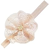 タンレースパールヴィンテージヘッドバンド カラー: ブラウン