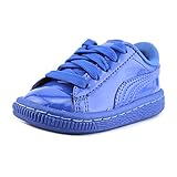 (プーマ) Puma Basket Classic Patent ベビー 米国 4 ブルー スニーカー [並行輸入品]