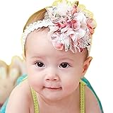 Tonsee ベビー ヘッドバンド ガールズ かわいい 花 髪飾り レース ヘアバンド