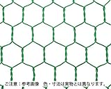 金網　ﾋﾞﾆｰﾙ亀甲金網#16×40×910mm 30m巻 ｸﾞﾘｰﾝ