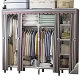 LuluLife ワードローブ クローゼットハンガー カバー付き 組み立て式 防水 防塵 防汚 幅210×奥行45×高さ170cm (L, B)