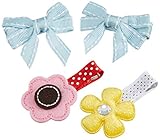 Angel's ribbon エンジェルズリボン(左右・フラワー2ケ入) ヘアクリップ セット 0才~ (AM-ATWIN008)