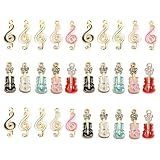[Felimoa] アクセサリーパーツ バイオリン ト音記号 ハンドメイド 合計40点セット