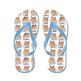 lplpolハムスターInvasion Flip Flops for Kids and大人用ユニセックスビーチサンダルプールシューズパーティースリッパ カラー: ブルー