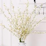 YSBER 10Pcs Oncidium Silk Art Artificial Simulation Flowers For Halloween Christmas Party Hotel Wedd