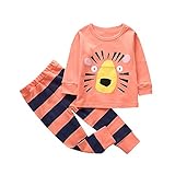 Tovadoo 子供服 男の子 トップス+ズボン 長袖 秋冬 動物シリーズ ライオン 可愛い 通学 部屋着 1-5歳