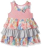 Bonnie Babyベビー女の子ワンピースニットロンパースドレス カラー: オレンジ