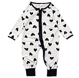 ビベー服　ユニセックス　ロンパース　長袖　愛 プリント (80 (6-12M))