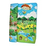 SODIAL(R) ダブルサイド　防水　赤ちゃん野ソフトなクロールマット　ピクニックブランケットプレイマット-森+植物園