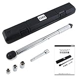 CURE（キュア） トルクレンチ プレセット型 1/2 28-210Nｍ ソケット 2種 17mm 19mm ソケットアダプタ エクステンションバー 専用ケース 5点セット