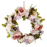 B Blesiya フラワーリース　花輪　シルクフラワー　造花　結婚式　パーティー　飾り付け　吊り下げ　３タイプ選べ - A