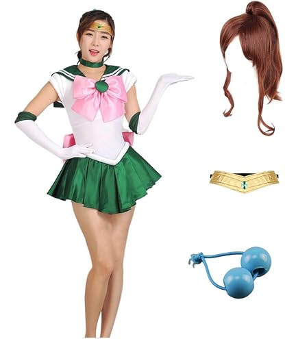 Amazon.co.jp: セーラーマーズレッドワンピースセットアニメコスプレ