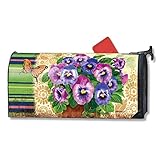 Pretty Pansies Large Mailwraps磁気メールボックスカバー# 21486