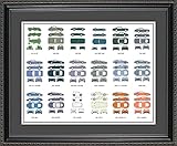 aston-martin自動車コレクション壁アート|年とモデルAuto Carギフト 16x20 Framed AASTO1620