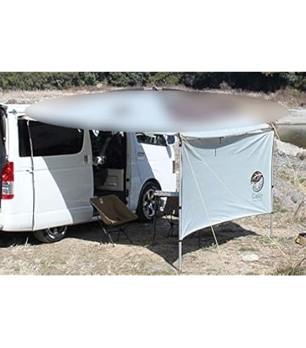 カーサイドタープ ハイエース バンライフ　車中泊 キャンピングカー Amazon.co.jp: カーサイドタープ ハイエース バンライフ 車中泊