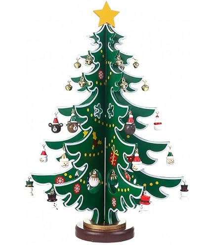 Amazon.co.jp: 卓上木製クリスマスツリー アドベントカレンダー