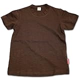 KAK STYLE 無地半袖Ｔシャツ　綿100％　スラブ天竺素材 (100, ブラウン)
