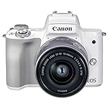 Canon ミラーレス一眼カメラ EOS Kiss M2 標準ズームレンズキット ホワイト KISSM2WH-1545