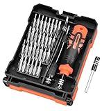 aceyoon ドライバー セット 工具 小型 34 in 1 ドライバー ビット 携帯電話 / スマホ / 時計 / カメラ / 精密機器 / iPhone 修理 開腹 精密ドライバーセット 収納ケ