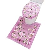 オカ トイレ 3点 セット ロイヤルコレクション グラバード ロングトイレマット + フタカバ...