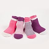 Helen Baby 赤ちゃん ベビー 新生児 柔らかい靴下 4足セット 男の子 女の子 キッズ ベビーソックス（S,ラズベリー）