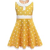 Amazon Feiscat レトロ ワンピース ロカビリー 女の子 夏服 スイング スカート ロカビリードレス ワンピース ヘプバーン ドレス 子供 夏服 女の子 ガールズ ハイウエスト スカート キッズドレス 洋服 ワンピース チュニック 通販