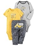 カーターズ carter's 男の子用MR. FIX-IT働く車ボディースーツ2枚xコーデパンツ上下3点セット (newborn(-55cm)) [並行輸入品]