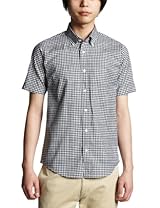 Gingham Short Sleeve Buttondown Shirt 1216-218-0454: Black
