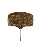 モンタギュー金属製品Butterflies Garden Plaque , Aged Bronze