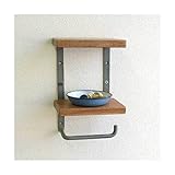 ［志成販売］　アイアンワーク　ペーパーラック　L　トイレットペーパーホルダー　飾り棚　371505