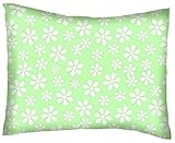 SheetWorld Crib / Toddler Percale Baby Pillow Case - Percale Pillow Cases - Pastel Green Floral Wove