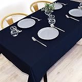 スタイルデコール(STYLE Decor) テーブルクロス ラミネート ビニール 防水 北欧 140cm×210cm おしゃれ 無地オックス・ロイヤルネイビー W4804420