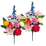 仏花 特大 70cm 一対(2本) 枯れないお花 造花 お手入れ不要 お墓 お仏壇 お盆 お彼岸