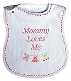Raindrops Mommy Loves Me Embroidered Bib, Strawberry/Hot Pink by Raindrops [並行輸入品]