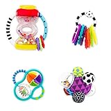 My First Rattlesギフトセット赤でDiscover the SensesギフトセットIncludesリングO 'リンク、手首、砂時計、Grasp Rattles by Sassy