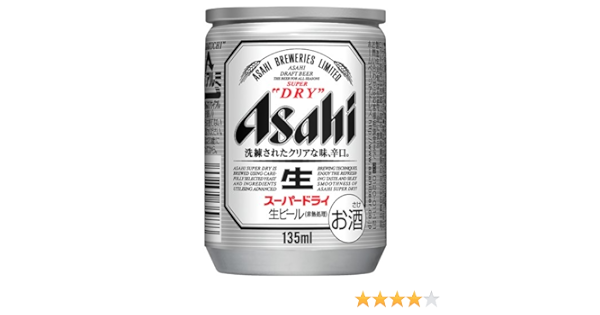 Amazon Co Jp アサヒ スーパードライ 135ml 6缶 食品 飲料 お酒