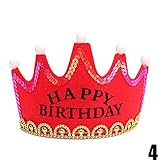 トトハウス(TOTO HOUSE)誕生日帽子 誕生日パーティーケーキハット 発光クラウンキャップ 誕生日パーティー用品 子供の誕生日 (4)