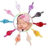Susenstone? 10pcs Baby Girl Elastic Multicolor Flower Headband Rhinestone Hair Band by Susenstone?61