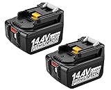 Ehomtikk BL1460B 互換 マキタ14.4Vバッテリー6.0Ah 互換品 マキタ BL1460B BL1430 1460対応 LED残量表示付き 電動工具バッテリー14.4V【2個セット】