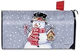 雪だるまBirdhouse磁気メールボックスカバーChristmas Candy Cane