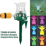 Beito スプリンクラー 7色 LED 光る きれい 散水 水やり自動 園芸 芝生 ガーデンニング 散水用具