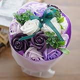 フレグランス ソープフラワー シャボンフラワー 花束 ローズブーケ FPP-809 (パープル)
