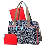 Orla Kiely Diaper Bag Tote - Navy/White Stem Flower Print by orla