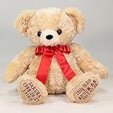 カリーノ体重ベアシリーズベージュ（両足・足裏刺繍付きウェイトドール）完成品