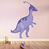 Parasaurolophus Duck Billed恐竜カラー壁ステッカー子供アートデカールで使用可能な8サイズ 08. Gigantic 120cm (W) x 164cm (H)