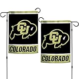 NCAAコロラドBuffaloes 12.5 " X 18 "インチ両面ガーデン旗ロゴ