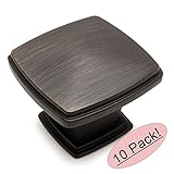 Cosmas 4304orbオイルはブロンズキャビネットハードウェア/二つ折り二つ折りドアOversized Squareノブ – 1 – 11 / 16 " Square – 10パック